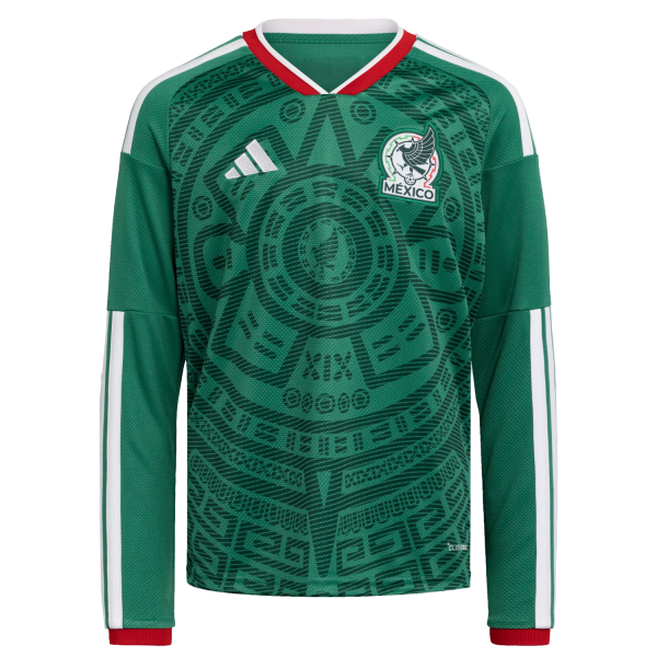 Mexico 2026 Youth Long Sleeve Home Stadium Jersey